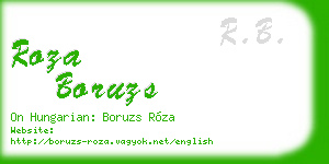 roza boruzs business card
