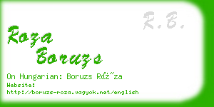 roza boruzs business card